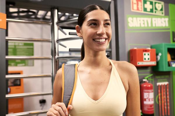 Women entering the ladies&rsquo; gym at Basic-Fit.